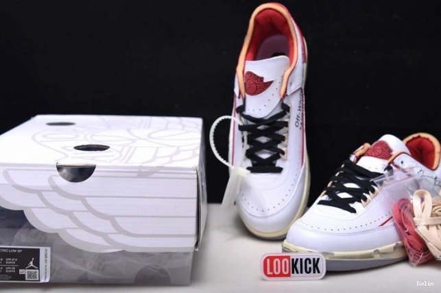 Bmlin shoes Jordan Off-White Red SP 2 Retro Low White DJ4375-106 0814